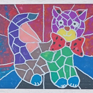 "Котофей" (пластилиновый витраж)