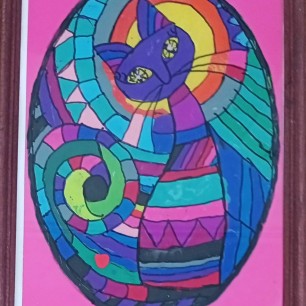 Котик (пластилиновый витраж)