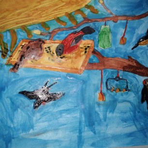 Покормите пртиц зимой