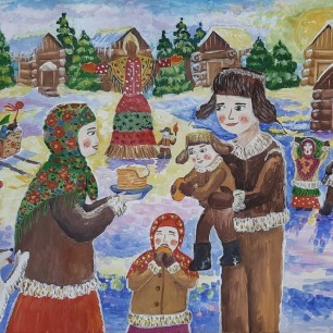 Всей семьей на Масленице
