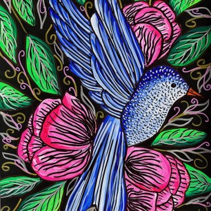 Полёт красавицы птицы