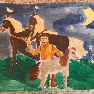 Златогривые кони и игрушечка-конёк