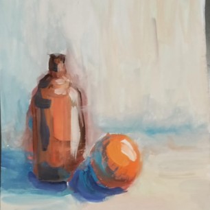 Натюрморт с апельсином