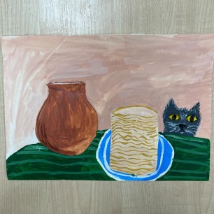 Кот и блины