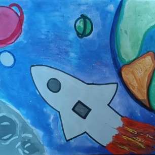 Ракета в космосе