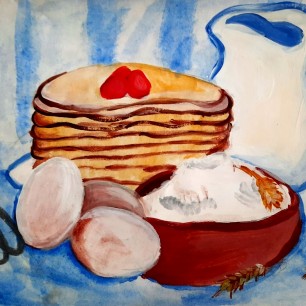 Натюрморт с блинами