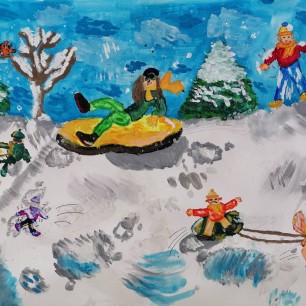 Зимний воздух - здоровая семья