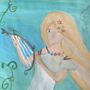 Девушка с арфой