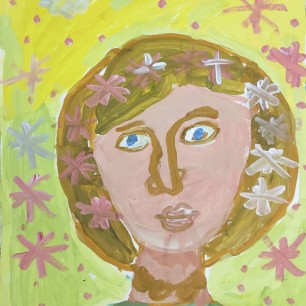 Портрет в цветах