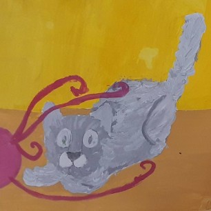 Здесь не мышка , а клубок