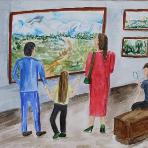 Бородина Алёна,  Моя семья в картиной галерее.  11 лет, 4 кл