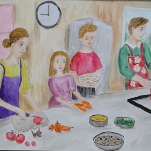 Смирнова Софья,  Мама, папа, брат и я вместе дружная семья.  10 лет, 4 кл