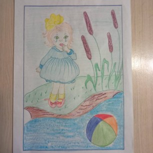 Рисуем стих А. Барто "Наша Таня громко плачет"
