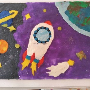 Ракета в космическом пространстве