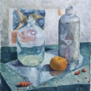 Натюрморт с мандарином