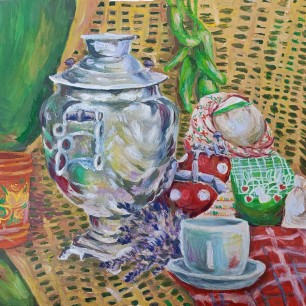 натюрморт с самоваром