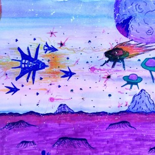 Космический бой.