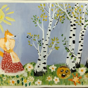 Иллюстрация к сказке Колобок