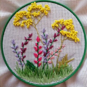 Вышивка цветов