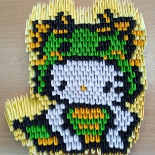 Панно "Кити в костюме дракончика"