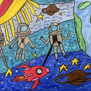 Космонавты в космосе