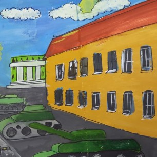 На территории музея военной техники