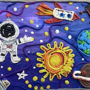 Космонавт в космосе