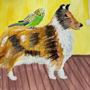 Дружба собаки Лорки и попугая Кеши