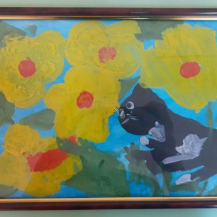 "Кошка в цветах"