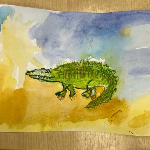 Крокодил на солнце