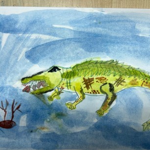 Крокодил в воде