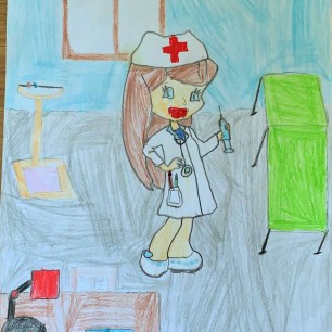 Рисунок «Добрая медсестра!»