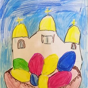 Рисунок «Встречаем праздник Пасхи!»