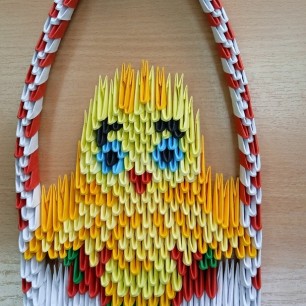 Панно "Цыплёнок в корзинке"