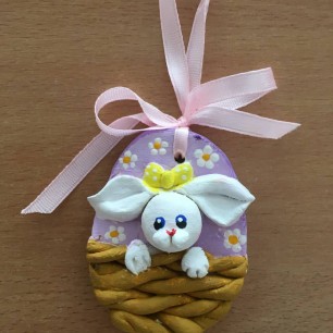 "Пасхальное яичко"(керамическая масса, акрил)