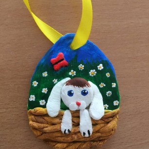 "Пасхальное яичко"(керамическая масса, акрил)