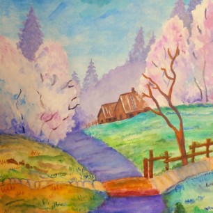 Весенняя деревня