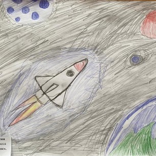 Ракета, вокруг Земли.