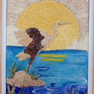 Цапля на реке