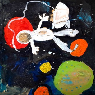 Алексей Леонов в открытом космосе