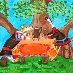 "Лиса и журавль"