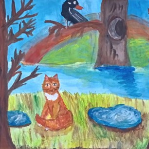 "Лисичка на опушке леса"