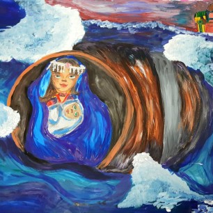 "Молодая царевна с сыном в бочке"