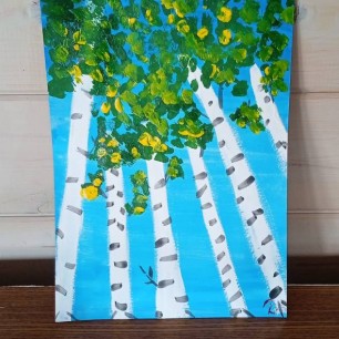 Любуюсь березками