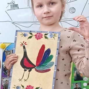 Городецкий молодой петух