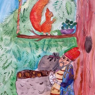 "Белка песенки поёт, да орешки всё грызёт."