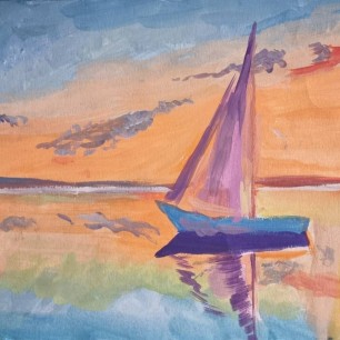 Рассвет на море