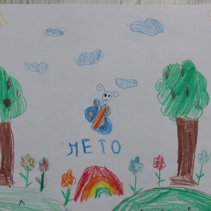 Летняя полянка после дождя