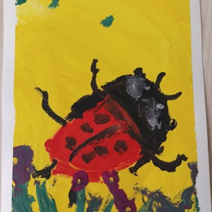 "Божья коровка на лугу"