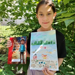 Летняя иллюстрация по стихотворению Сергея Весенина "После сенокоса"